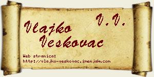 Vlajko Veškovac vizit kartica